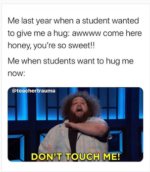 teacher don't touch 2020 meme