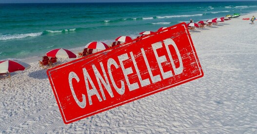 Beach vacation cancelled