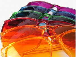 sunglasses with different colored lenses