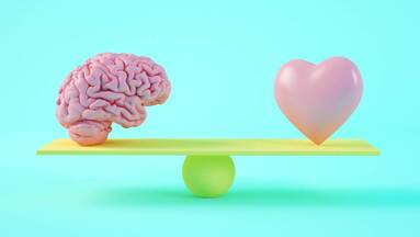 brain heart balance scale